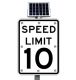 10mph Flashing Speed Limit Sign