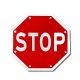 24" Solar Powered Flashing LED Octagon Stop Sign