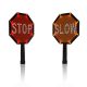 12" Flashing Hand Held Dual Sign Paddle