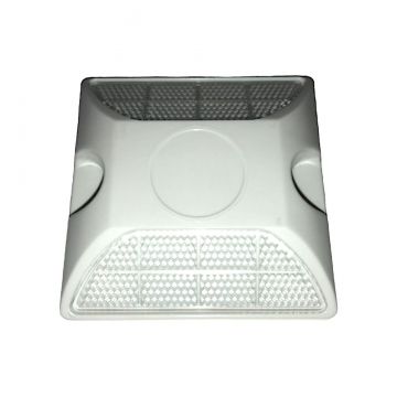 10 Pack - Commercial Road Reflector - 4" x 4" White with White Reflector