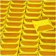 10 Pack - Commercial Road Reflector - 4" x 4" Yellow with Yellow Reflector