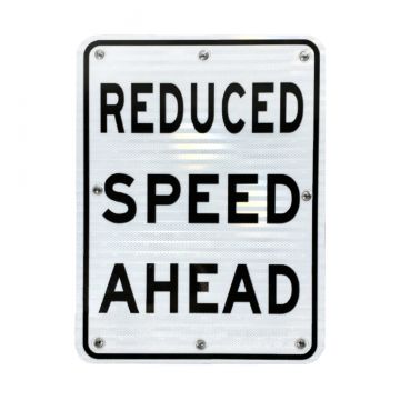 18" X 24" Solar Flashing Reduced Speed Ahead