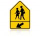 MUTCD SW24-2 School Crossing with Arrow