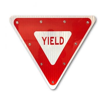 24" Solar Flashing Yield Sign