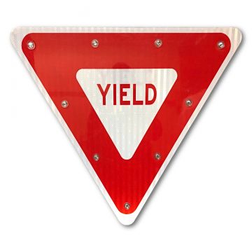30" Solar Flashing Yield Sign