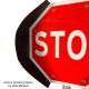 30" Solar Powered flashing LED Octagon Stop Sign
